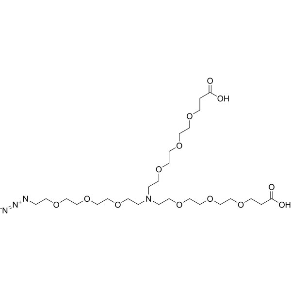 N-(Azido-PEG3)-N-bis(PEG3-acid) HCl salt 2055042-57-2